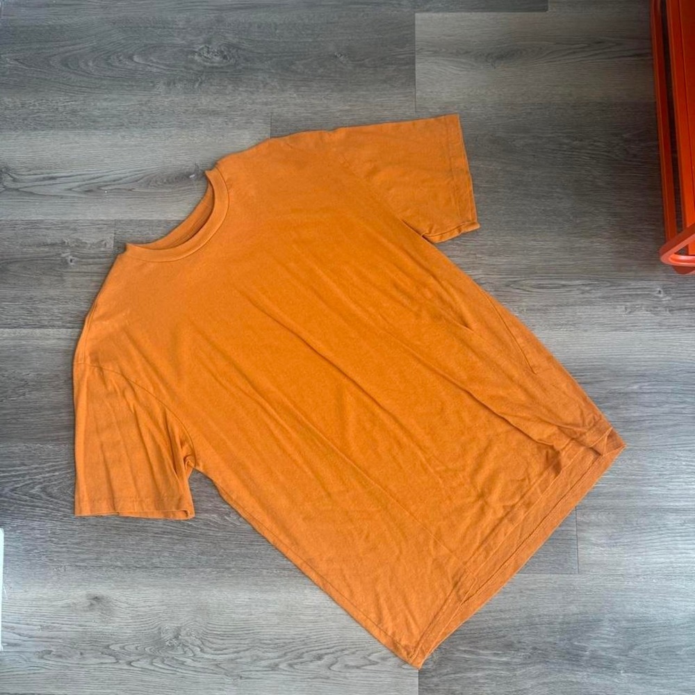 PacSun PS Basics Orange Short Sleeve T-Shirt Mens Large Y2K Vintage Regular Fit